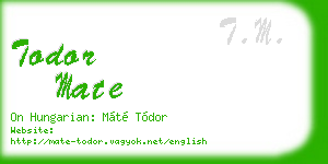 todor mate business card