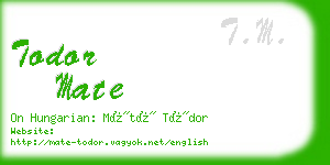 todor mate business card